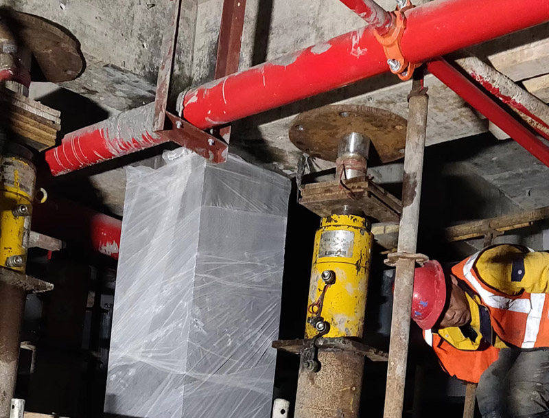 杭州加固-柱已置換好，保養(yǎng)期