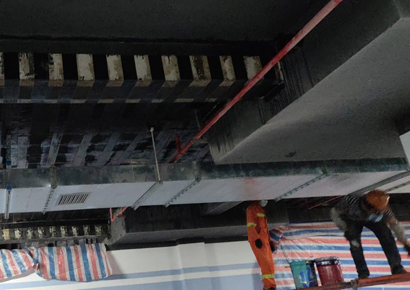 杭州加固-板底和梁碳纖維布加固